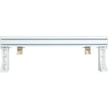 GARDINESTAN JUNG CFO GmbH Süsler Beyaz Dekoratif Alüminyum Perde Rayı-Perde Kornişi 2'li