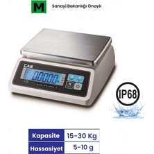 Cas Sw Iı W 30 Kg. Sıvı Korumalı Tartım Terazisi