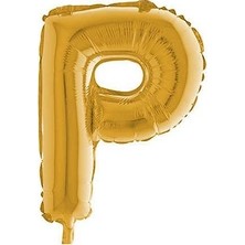 Acar Süs Altın Renk P Harf Folyo BALON(40INÇ) 100 cm