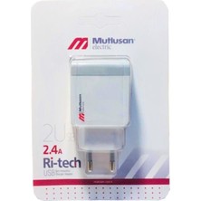 Mutlusan 2,4A 5V 2 USB Li Hızlı Şarj Adaptörü