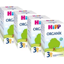 Hipp 3 Organik Devam Sütü 600 gr 4'lü