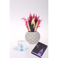 Kibrithane Çiçek KC00400139 Kuru Çiçek Aranjman 3'lü Set