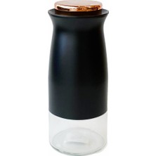 Zücev Sembol Kitchen ART-135 25 cm. Vakum Kapaklı Kavanoz Siyah