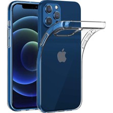 Kzy Apple iPhone 12 Pro Max Şeffaf Kılıf Clear Silikon Kapak