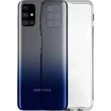 Kzy Samsung M31S Tıpalı Kamera Korumalı Şeffaf Premier Kılıf ve Temperli Ekran Koruyucu Cam Set