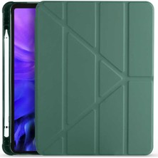 CoverZone Apple iPad 9.7 2017 Tofu Folding Kalem Tutacaklı Standlı Kılıf Yeşil