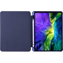 CoverZone Apple iPad 9.7 2018 Tofu Folding Kalem Tutacaklı Standlı Kılıf Mor