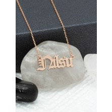 Dkmn Silver Old English İsim Kolye