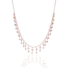 Söğütlü Silver Gümüş Rose Zirkon Taşlı Pullu Kolye