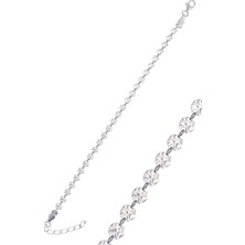 Söğütlü Silver Gümüş Rodyumlu Dövme Modeli Pullu Bileklik