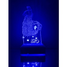 Modiwa Design Kişiye Özel 3D Fortnite Lama Masaüstü LED Lamba