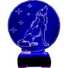 Modiwa Design Uluyan Kurt 16 Renk Gece Lambası