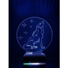 Modiwa Design Uluyan Kurt 16 Renk Gece Lambası
