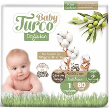 Baby Turco Doğadan 1 Numara Newborn 2-5 kg 80 Adet