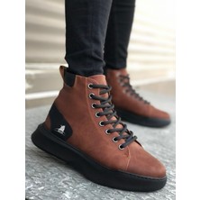 Real Glamor BA0155 Bağcıklı Erkek Yüksek Taban Taba Spor Bot