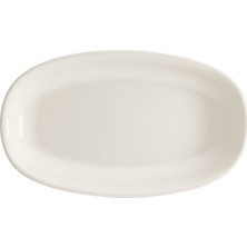 Bonna Gourmet Oval Kayık Tabak 15x8.5 cm Porselen Servis Tabağı