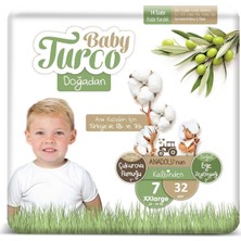 Baby Turco Doğadan 7 Numara Bebek Bezi 20-30 kg Xxlrge 32 Li