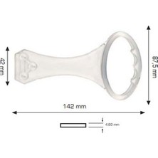 Hobbi Baza Tutma Kolu - Şeffaf Elcek - Baza Tutucu - Baza Pvc Elcek 1 ADET