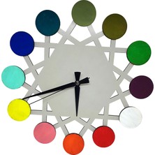 Livart Kromatik Saat - Boyanabilir Ahşap Saat Seti