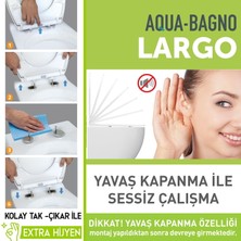 Aqua Bagno  Largo -  Yavaş Kapanan Klozet Kapağı - Duroplast