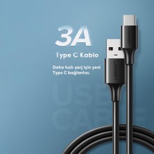 Ugreen USB Type-C Şarj ve Data Kablosu Siyah 2 Metre