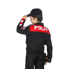 Oulabimir Yunus Polis Kostümü Çocuk Üniforması Kırmızı