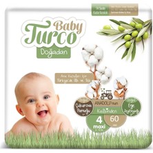 Baby Turco Doğadan 4 Numara Bebek Bezi 8-14 kg Maxi 60'lı