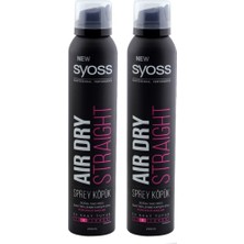 Syoss Air Dry Straight Sprey Saç Köpüğü 2 x 200 ml