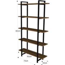 Erciyes Metal Kitaplık 180X90 cm