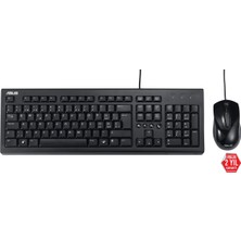 Asus U2000 Multımedya Özellikli,kablolu Klavye ve Mouse Set,f Klavye