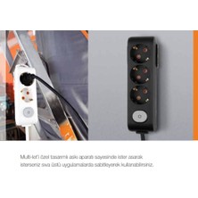 Viko Multi-Let  4 Lu Siyah Anahtarlı  Çocuk Korumalı Grup Priz 3 mt