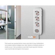 Viko Multi-Let  4 Lu Siyah Anahtarlı  Çocuk Korumalı Grup Priz 3 mt