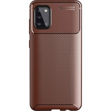 Hesaplı Dünya Samsung Galaxy A31 Kılıf A315 Esnek Tpu Silikon Kahverengi