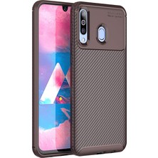 Hesaplı Dünya Samsung Galaxy M30 Kılıf M305 Esnek Tpu Silikon Kahverengi
