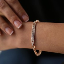 By Golden House Baget Pırlanta Künye Bileklik