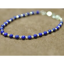 By Golden House Doğal Lapis Taşlı Bileklik