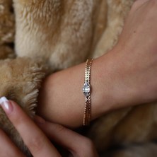 By Golden House Balık Sırtı Baget Pırlanta Bileklik