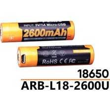 Fenix ARB-L18-2600 Mah USB Şarjlı Pil