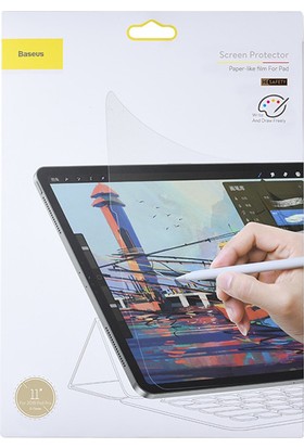Baseus ipad Air 4 10.9 Inç 2020 Paper Like / Kağit Hissi Mat Film Pet Darbe Emici Ekran Koruyucu