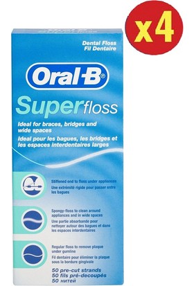 Oral-B Diş Ipi Super Floss 50 Adet x 4