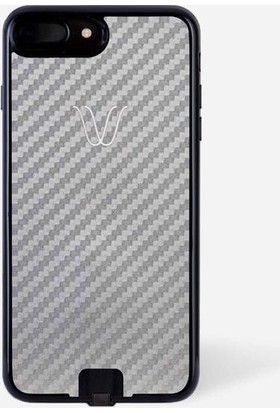 Woodie Milano Carbon Look Ash Apple iPhone 7 Kablosuz Şarj Alıcı Kılıf