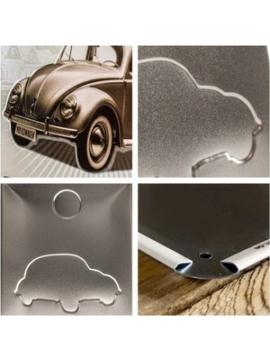 Nostalgic Art Vw Retro Beetle Kabartmalı Metal Duvar Panosu