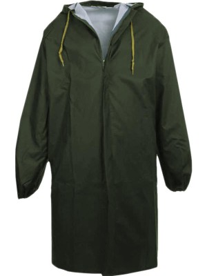 Pvc Yağmurluk  Iş Güvenlik Yağmurluk Pardesü Boy Haki