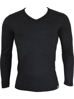 Malabadi Malabadi erkek Termal V Yaka Uzun Kol Üst Içlik Ekru