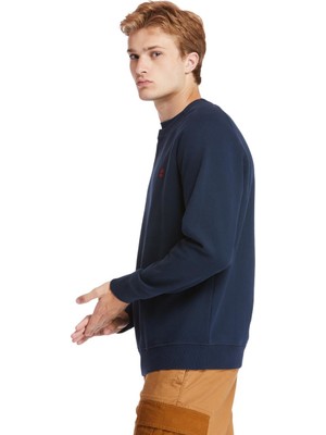 Timberland Brushed Back Erkek Lacivert Yuvarlak Yaka Sweatshirt