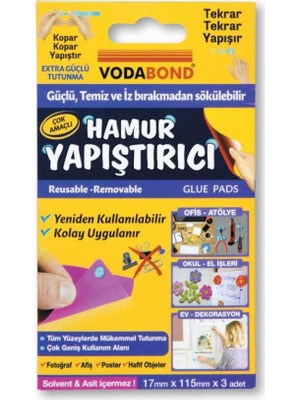 Vodabond Güçlü Iz Bırakmaz Çok Kullanımlık Afiş Foto Hamur Yapıştırıcı