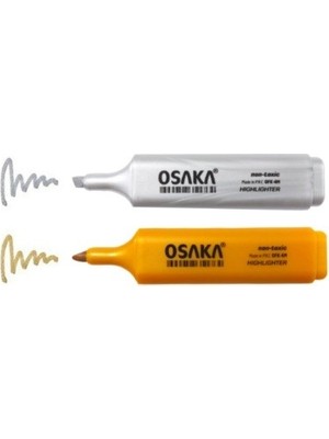 Osaka Metalik Fosforlu Kalem Seti 2'li Altın ve Gümüş Renk Seçenekleriyle Ergonomik Kullanım