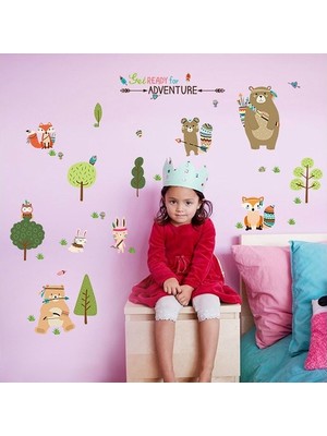 Kt Decoration Sevimli Orman Hayvanları Bebek ve Çocuk Odası Dekoru