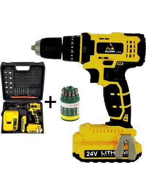 Alion Energy Plus 24 V 5 Ah Darbeli Şarjlı Vidalama ve Bosch Uç Seti