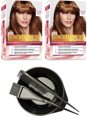 L'Oréal Paris Loreal Excellence Saç Boyası 6.35 x2+Saç Boyama Seti